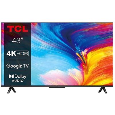 Tcl 43 Inch 4K UHD Google TV, Smart TV ,Dolby Vision,Dolby Atmos,Google Assistant,In-Built Chromecast And Premium Streaming Channels 43P637 Black